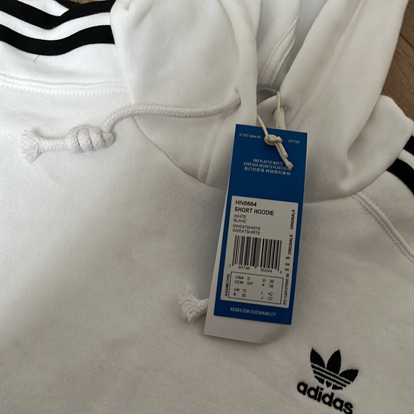 Adidas Cropped Hoodie NWT S - Picture 3 of 4